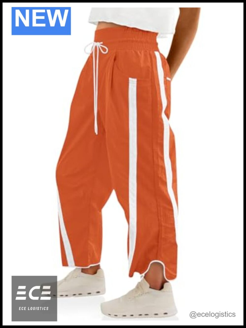 LOMON Womens Baggy Wide Leg Track Pants Lightweight Drawstring Pockets Y2K